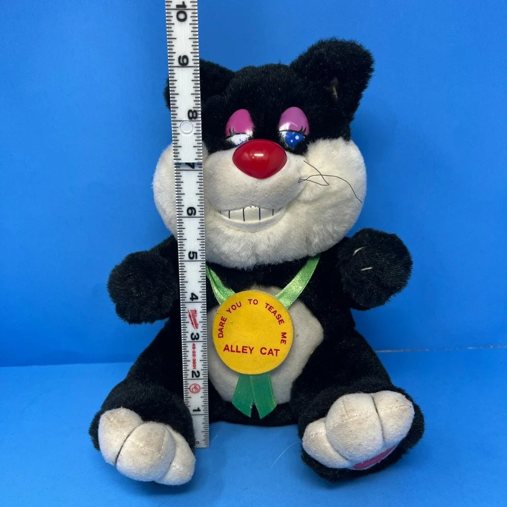 Alley‎ Cat Vintage Plush Medium Black White Dare You To Tease Me 1997